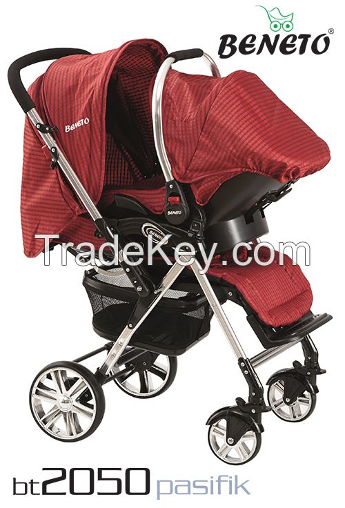 Beneto BT-2050T Double side Aluminum Travel System Baby Stroller