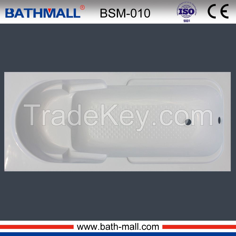 Drop in acrylic fiberglass bathtub for European