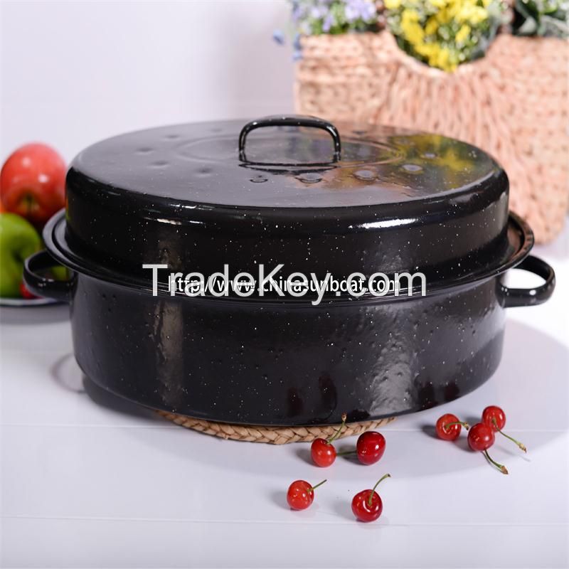 Enamel Oval Medium Roaster Cookware