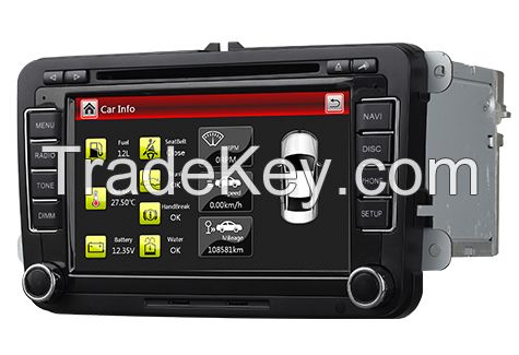 Car dvd GPS player for VW golf tiguan passat with RDS iPod bluetooth DVD SD USB mirror link function M-610