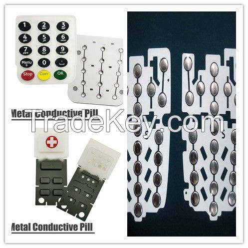 Metal dome/poly dome switch array