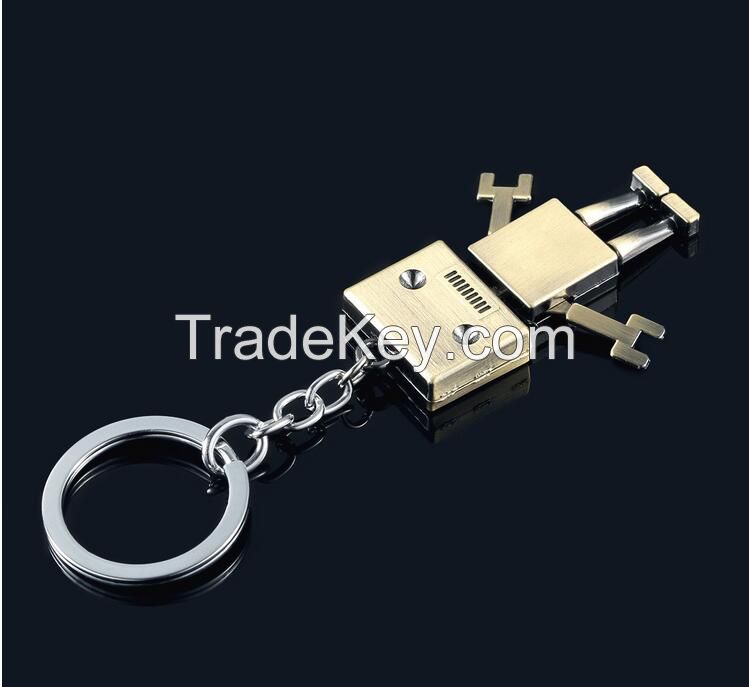 Creative robot metal keychain /key ring