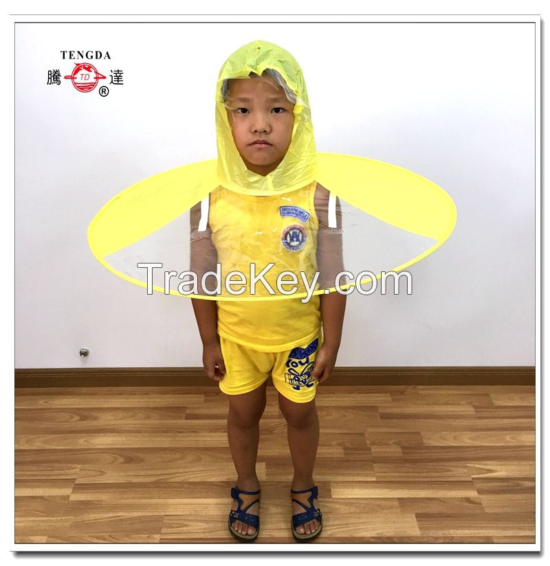 foldable pvc hat umbrella for kids