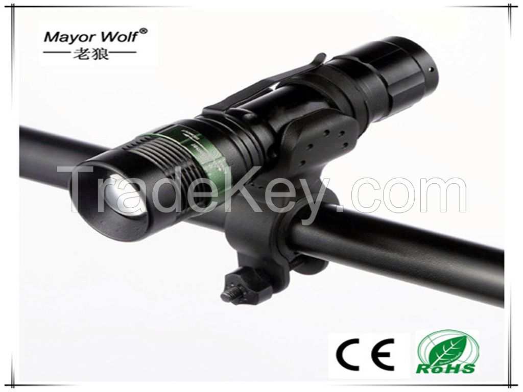 Mini torch light zoom focus led flashlight