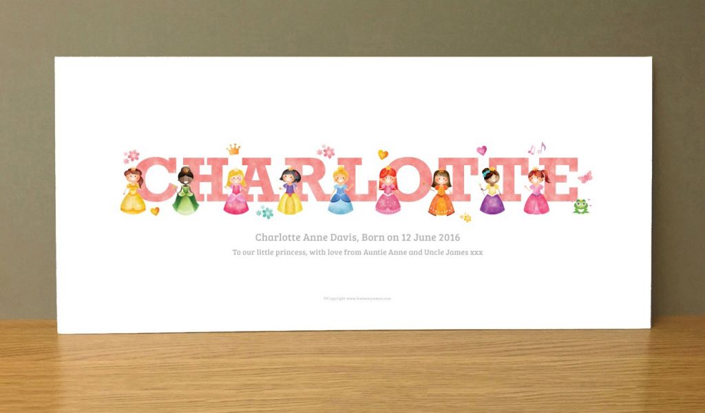 Princess Adventures Name Print