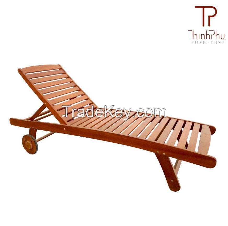 FLORY Sunbed- Top grade Acacia wood - Garden Furniture