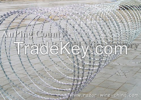 Galvanized Concertina Razor Barbed Wire