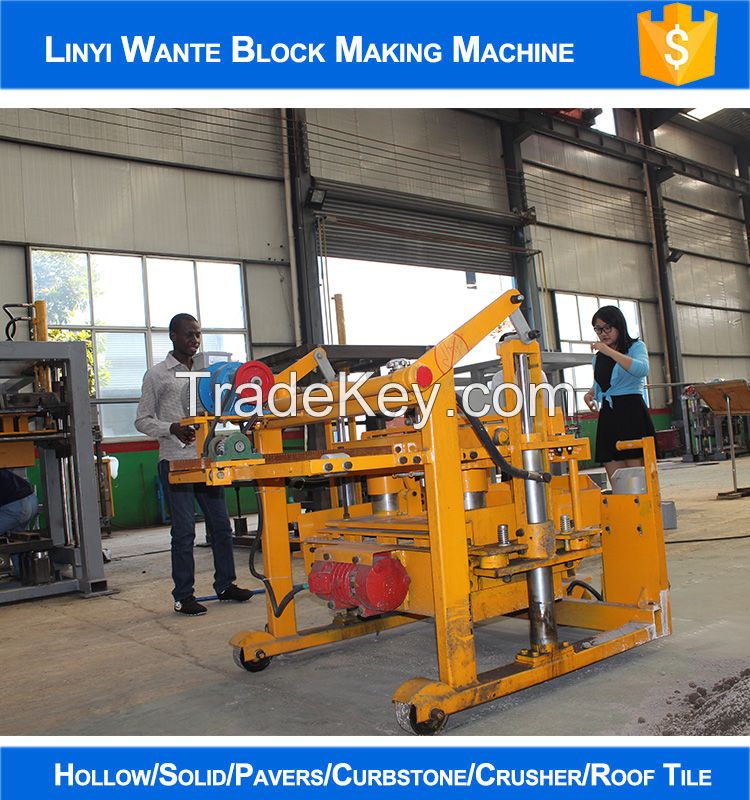 QT40-3A mobile concrete block making machine