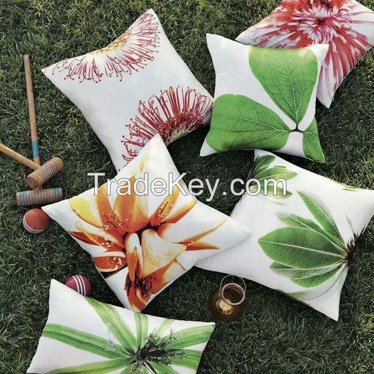 Polyester Cotton Velvet Linen blend PU cushion pillow case