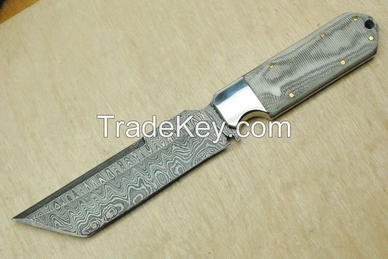 Custom Handmade Damascus Hunting Knife