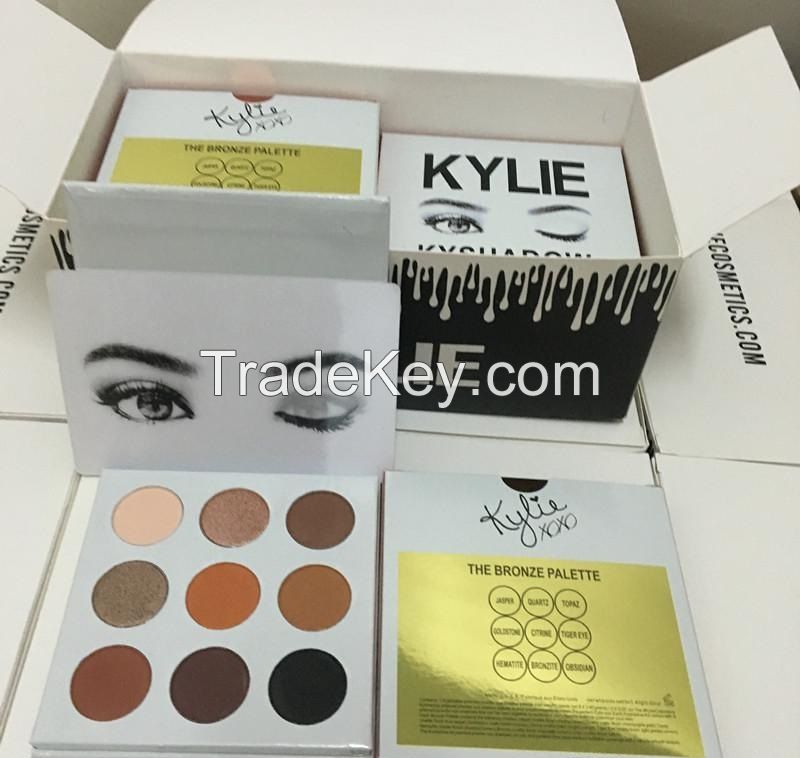 2016 new KYLIE Kyshadow Pressed Powder Eyeshadow Cosmetics Bronze Palette 9 colors popular in usa 