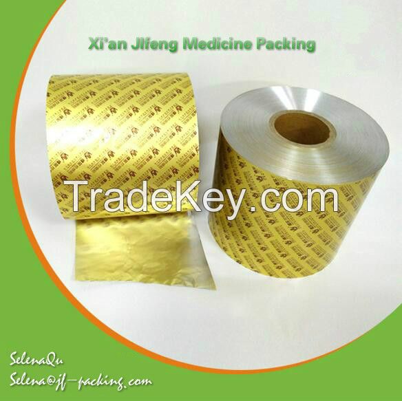 Pharmaceutical cold forming aluminum foil for medical use with printing logo and words