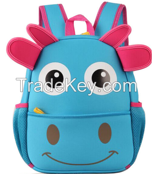 Waterproof Neoprene Kids Backpack Animal Children Bag