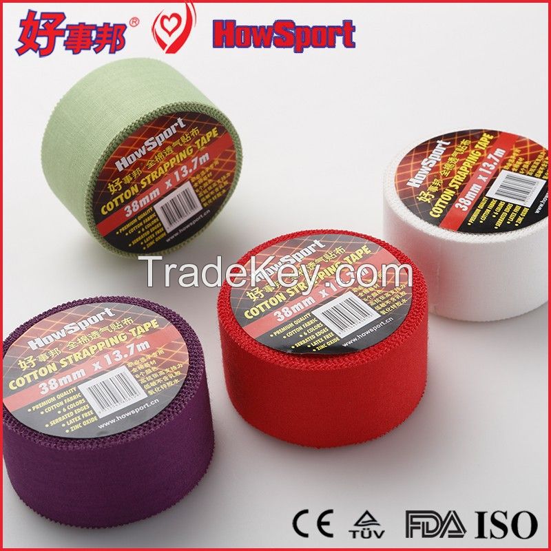 HowSport gymnastics zinx oxide cotton athletic adhesive strapping sports medicine tape 