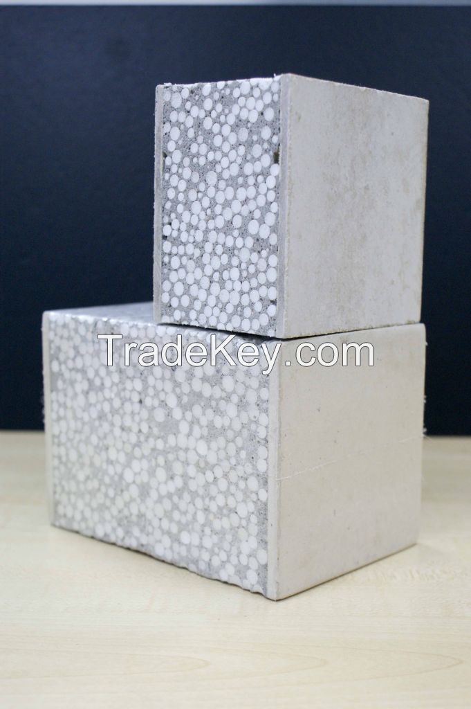 High strength eps cement sandwich panel with calcium silicate board