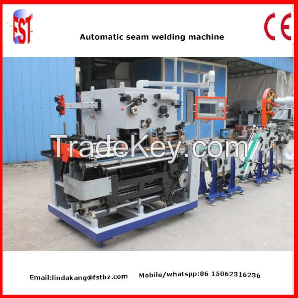 Automatic rolling seam welding machine for metal can