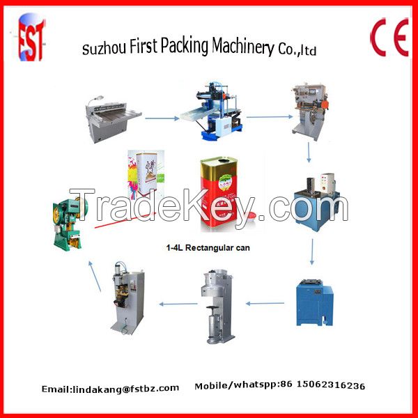 1-4L rectangular can making machine line