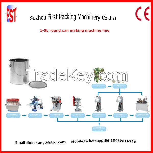 1L round paint can production line