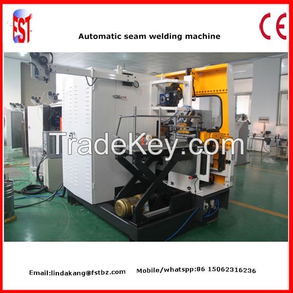 Automatic rolling seam welding machine for metal can