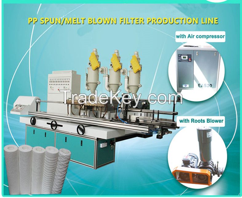 Hot sell without inner screw pp melt blown/spun filter cartridge making machine