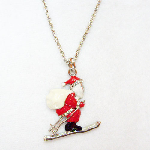 Necklace, Christmas Necklace, Santa Necklace