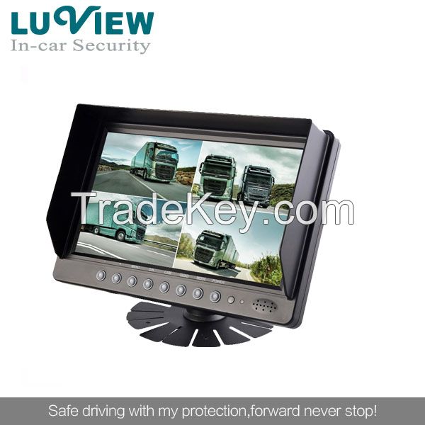 4 channel quad 9 inch digital lcd monitor for farm truck