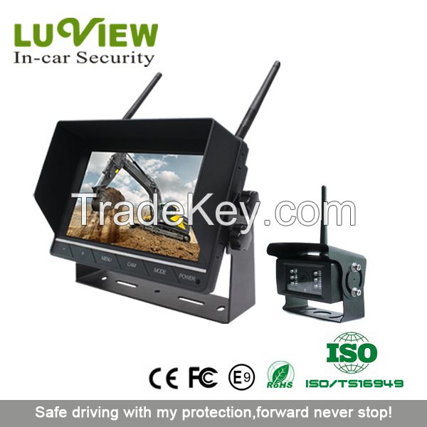 7 inch 2.4GHz Vehicle CCTV wireless camera system for truck trailer