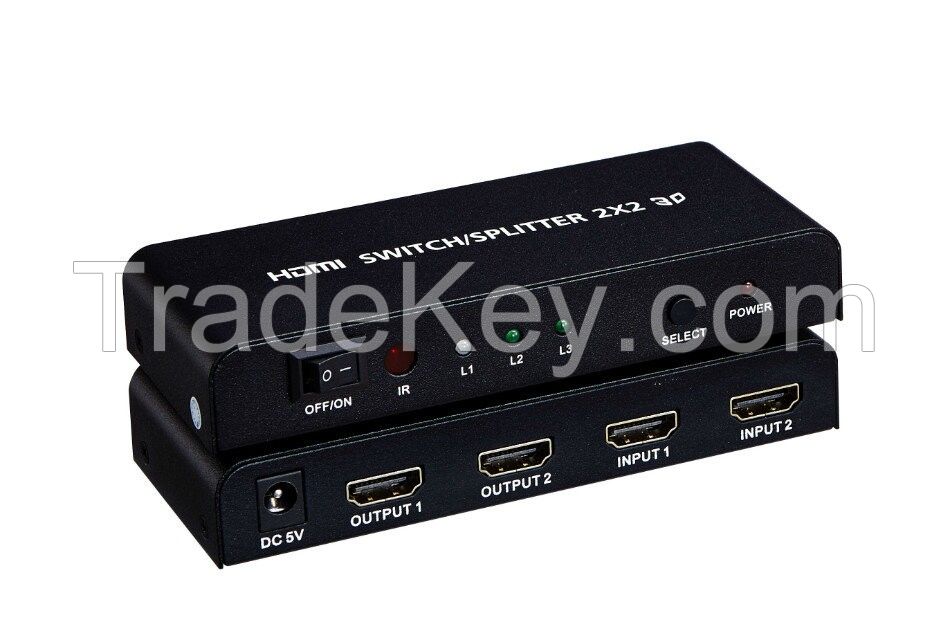 HDMI switch/splitter 2x2