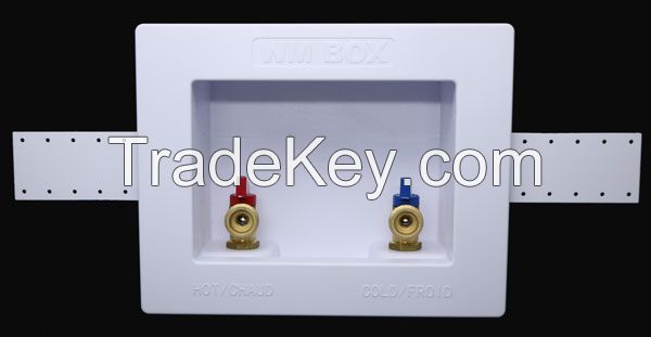 Washing machine outlet box