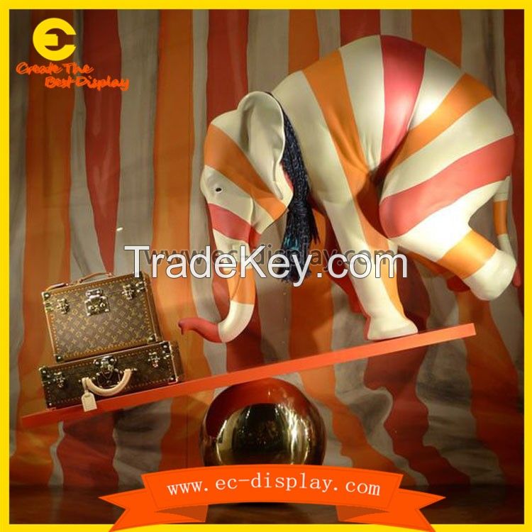 Louis Vuitton Brands window display props large fiberglass elephant st