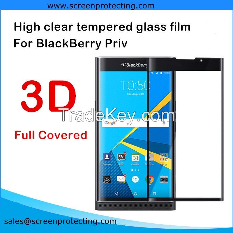 Wholesale Mobile Phone Accessories 9H Premium Tempered Glass Screen Protector for Blackberry PRIV