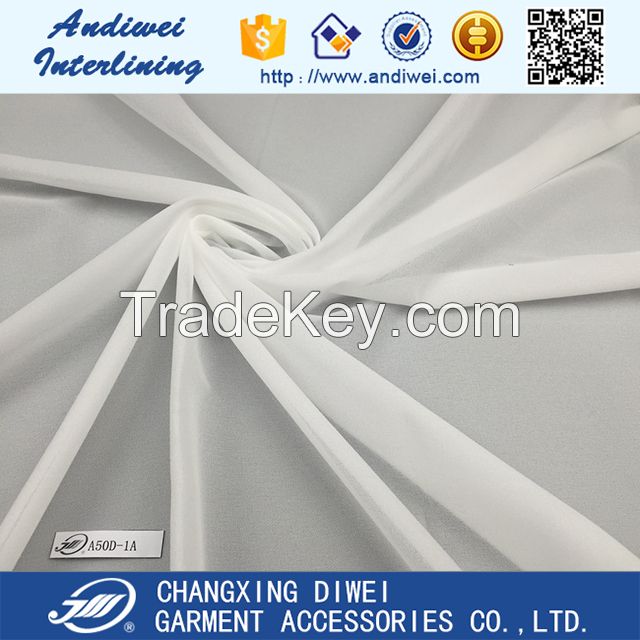 50D polyester woven fusible interlining fabric