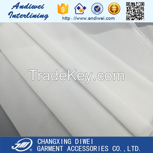 30D polyester woven fusible interlining fabric