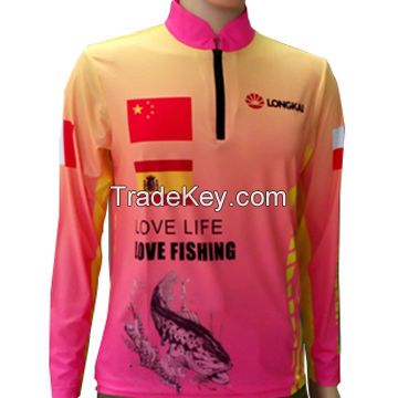 Digital Sublimation Printed Long-Sleeved Ice Silk Fishing Shirts