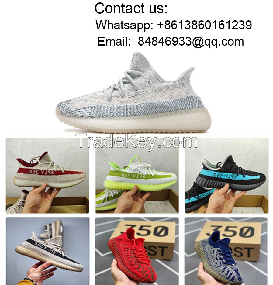 Free Shipping Original Kanye West Yeezy Boost 350 V2 Shoes Pirate Black Yeezys SPLY 350 Sports Running Shoes Women and Men Sneakers Yeezy 350 SPLY Training Boots