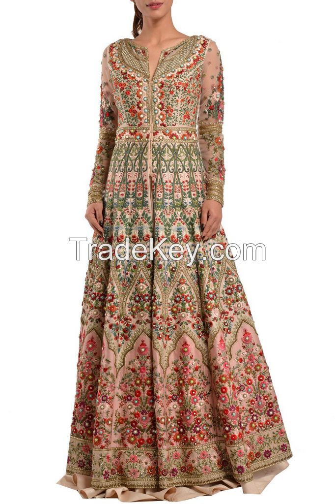 Ultimate Multicolour Wedding Jacket Lehenga by Panache Haute Couture