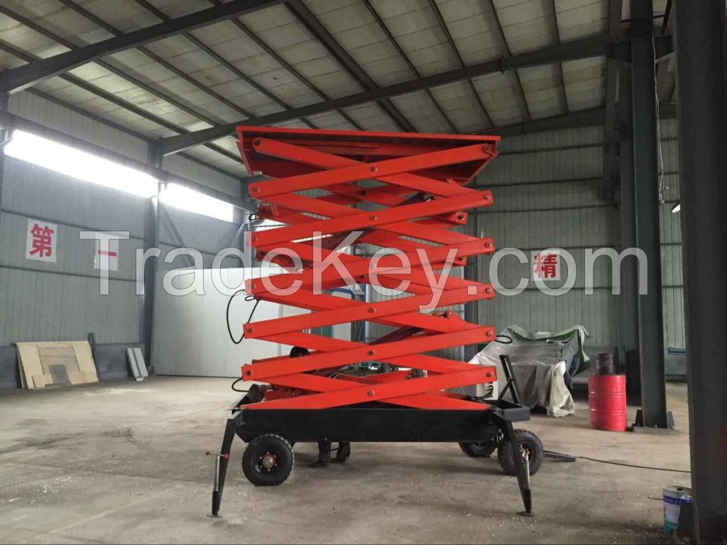 Electric hydraulic goods freight elevator warehouse cargo material scissor lifting platform price