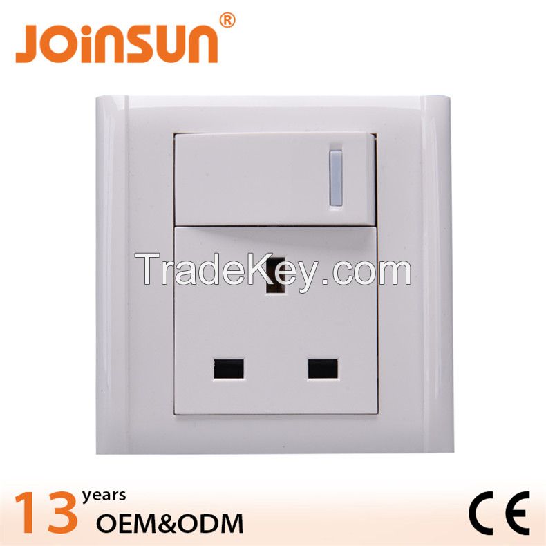 UK socket with switch big button swith socket