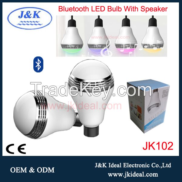 Smart wireless RGB e27 e26 Bluetooth led light bulb lamp speaker APP control