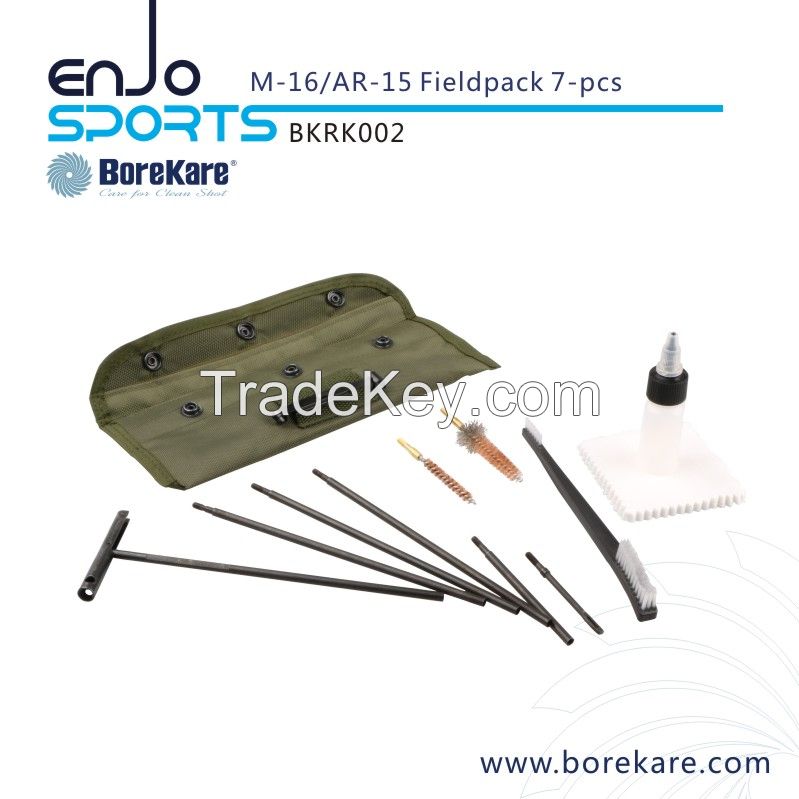 Borekare Hunting 7-PCS M-16/Ar-15 Fieldpack Gun Cleaning Rifle Kit