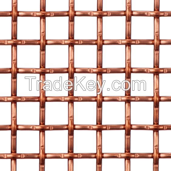 Copper/Galvanized Crimped Wire Mesh for Mining Screen/BBQ Mesh Grill