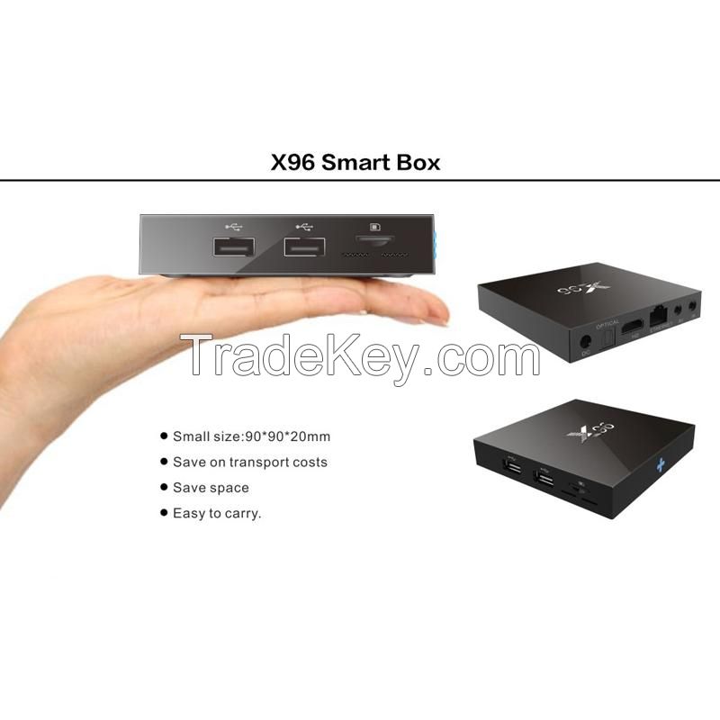 X96 TV Box Amlogic S905x Quad Core Android 6.0 TV BOX 1GB/8GB LAN WiFi H.265 Better Than Mini MX 4K Smart TV Box