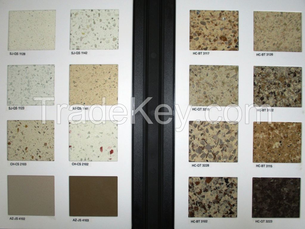 Artificial quartz slab and quartz countertop