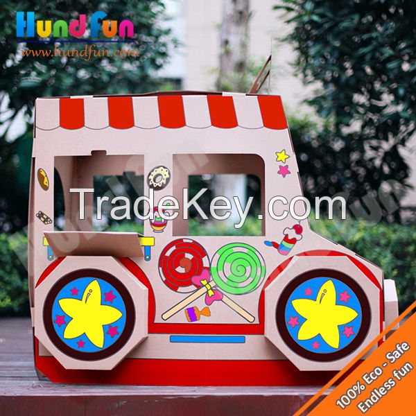 Novelty Cardboard Hand-painting Candy Truck For Kids , Promotional Gifts