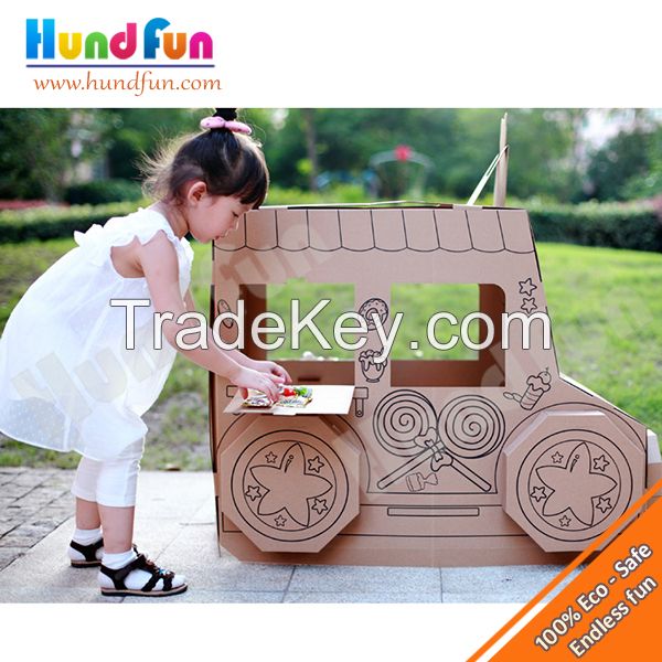 Novelty Cardboard Hand-painting Candy Truck For Kids , Promotional Gifts