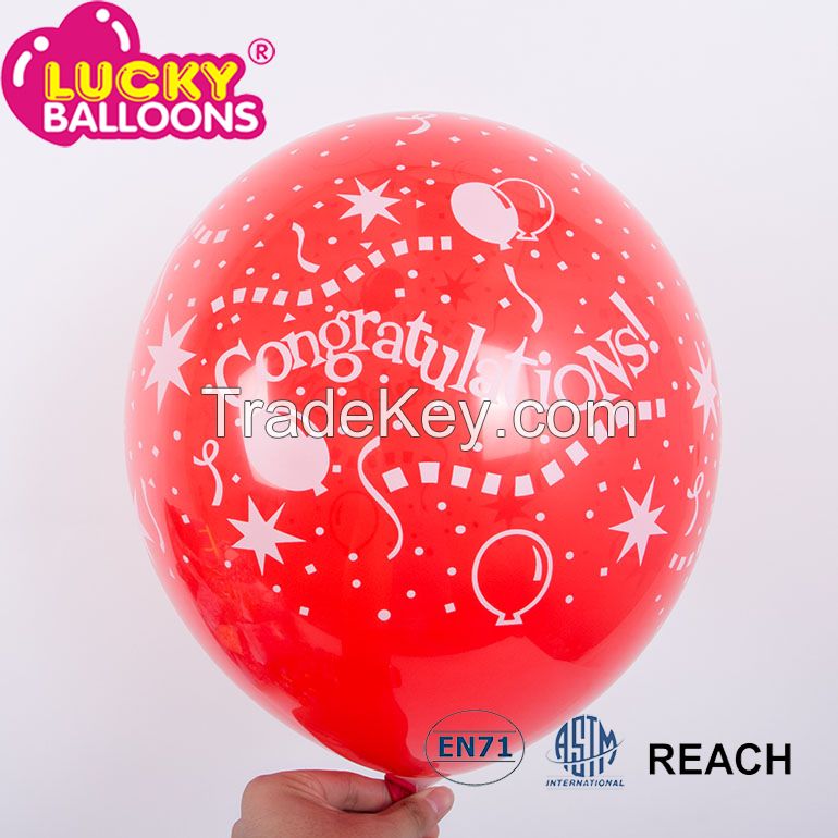 party decorations congratulations printed latex balloons