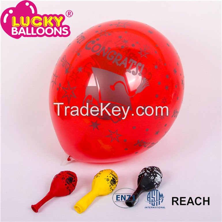 high quality global printed latex balloons for congratulations party decoration