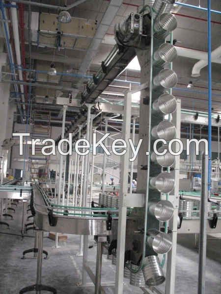 Empty can magnetic elevetor conveyor