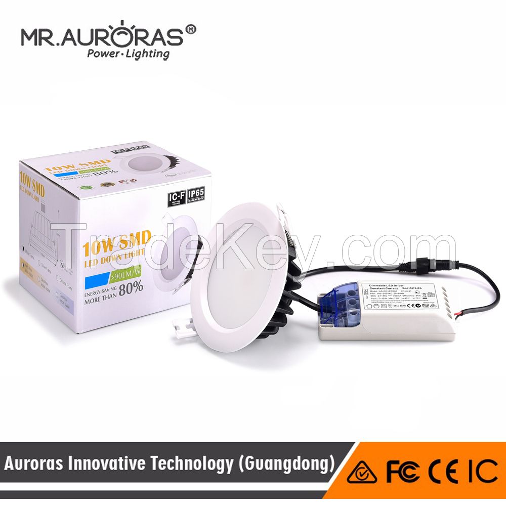 Waterproof led downlight IP65 CE ROHS SAA CTICK IC-F