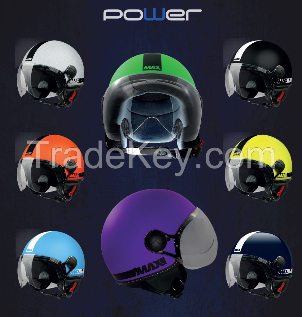 100% Italian handmade open motor helmets